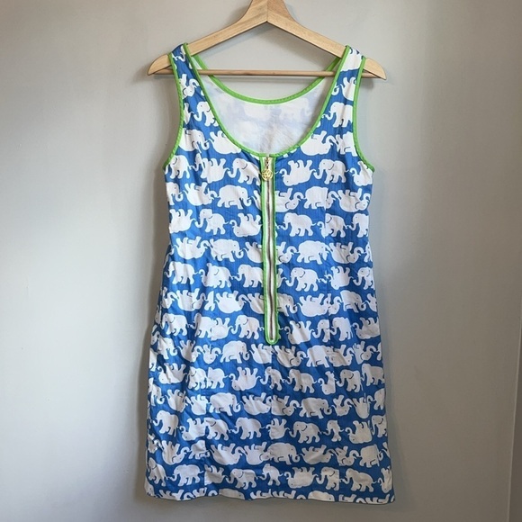 Lilly Pulitzer Tusk In Sun Cathy Shift Dress Multicolor Elephant Print SZ 6 - Picture 4 of 7